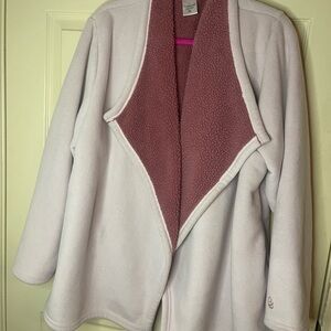 Light pink and dark pink Sherpa and Fleece Jacket
